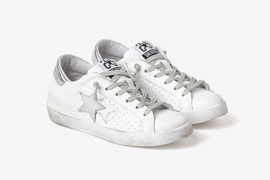 SNEAKERS PRIME STAR BIANCO/ARGENTO 