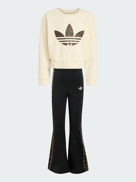 BOXY CREW SET       CREWHT/NBROWN 