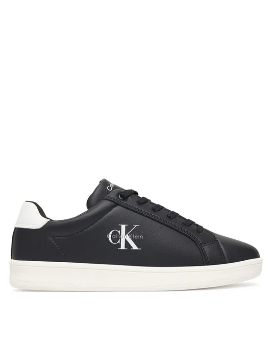 SNEAKER BASSA ALLACCIATA NERO/BIANCO 