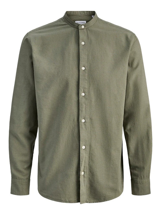 JJEBREEZE LINEN BLEND BAND SHIRT L/S SN 