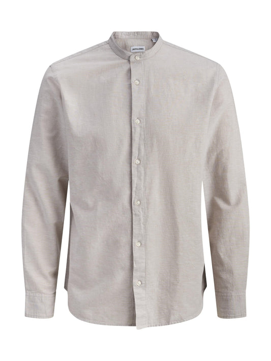JJEBREEZE LINEN BLEND BAND SHIRT L/S SN 