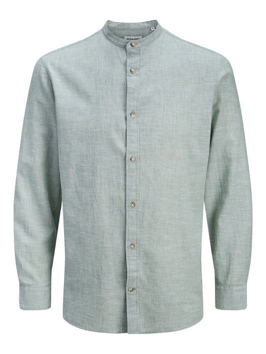 JJESUMMER LINEN BLEND BAND SHIRT L/S SN 