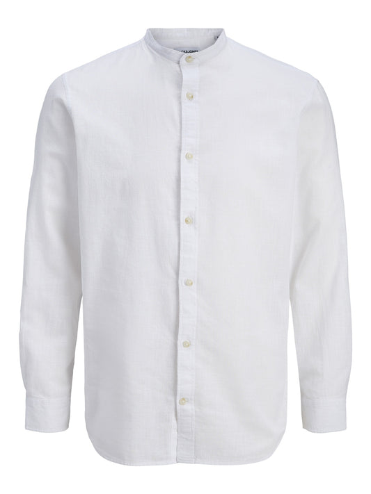 JJESUMMER LINEN BLEND BAND SHIRT L/S SN 