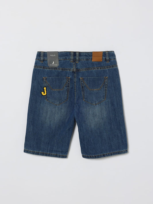 BERMUDA JEANS C/TOPPA E PATCH RAGAZZO 