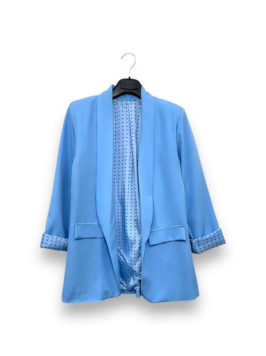 Blazer con fodera a pois 