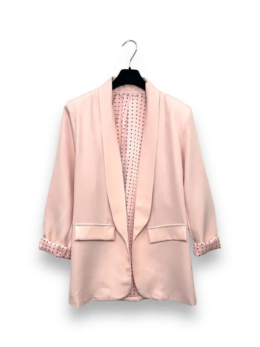 Blazer con fodera a pois 