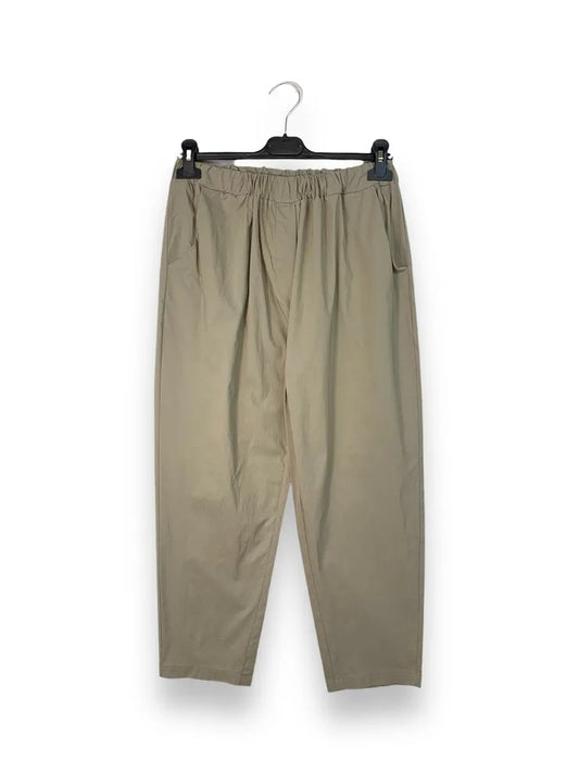 Pantalone a sigaretta con elastico in vita in bengalina 