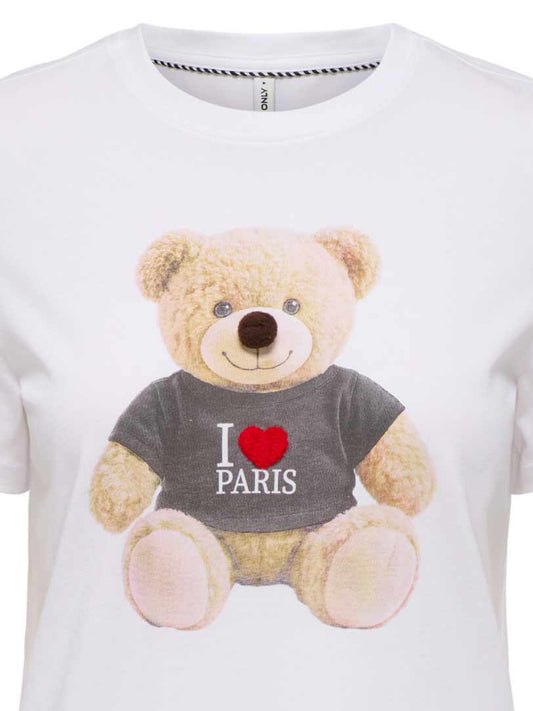 15369992/Bright White Teddy love paris ONLY