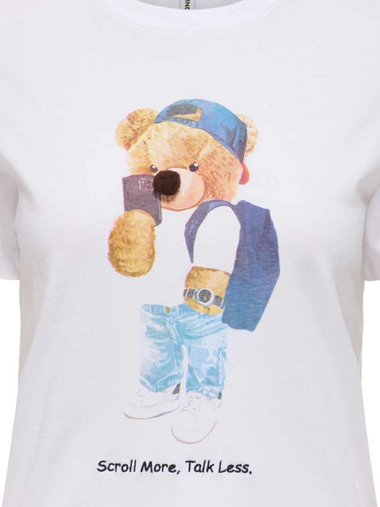 15369992/Bright White Teddy talk less ONLY