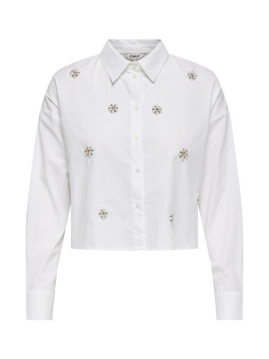 15371587/Bright White PEARL FLOWERS ONLY