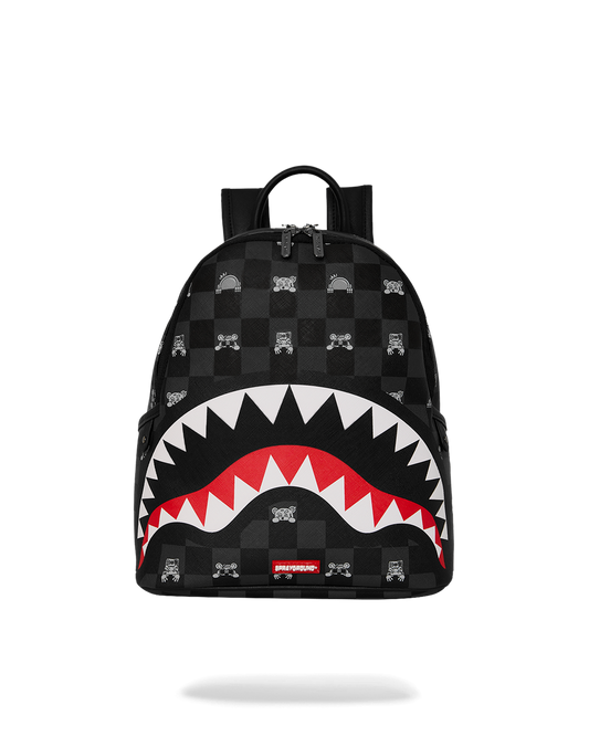 GRAY PEEKING CHARACTER<BR/>CHECK SAVAGE BACKPACK 