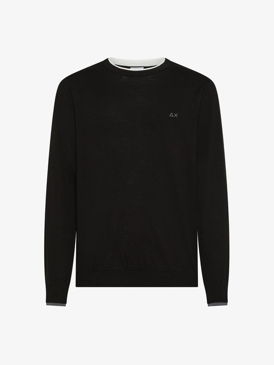 SWEATER NECK DOUBLE RIB L/S 