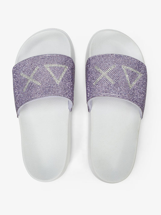 SLIPPERS STRASS LOGO 