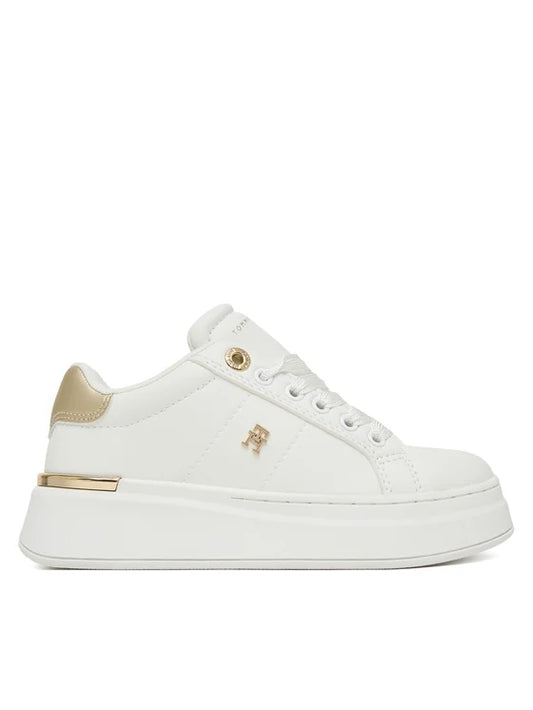 SNEAKER BASSA ALLACCIATA BIANCO/PLATINO 
