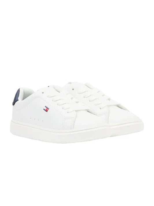 SNEAKER BASSA ALLACCIATA BIANCO/BLU 