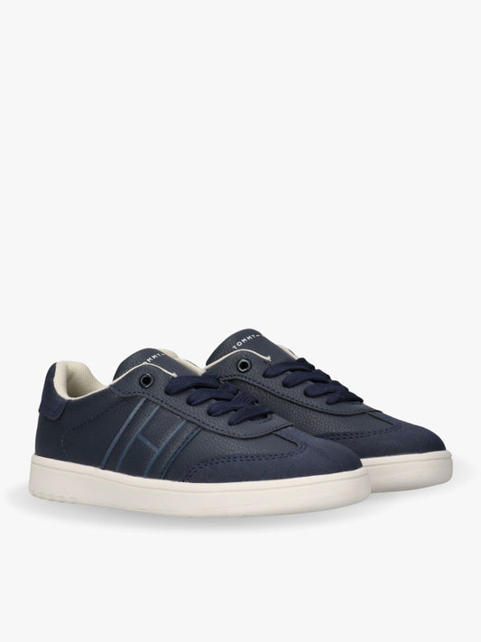 SNEAKER BASSA ALLACCIATA BEIGE/BIANCO/BLU 