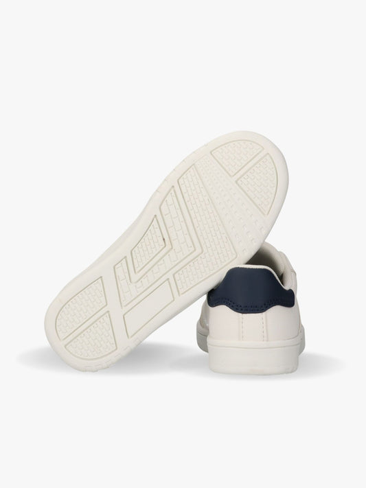 SNEAKER BASSA ALLACCIATA BEIGE/BIANCO/BLU 