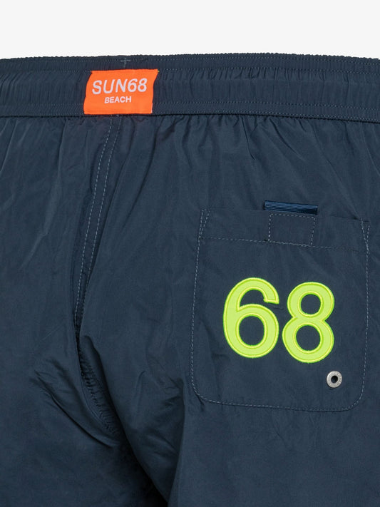 SWIM PANT WITH LOGO FLUO 