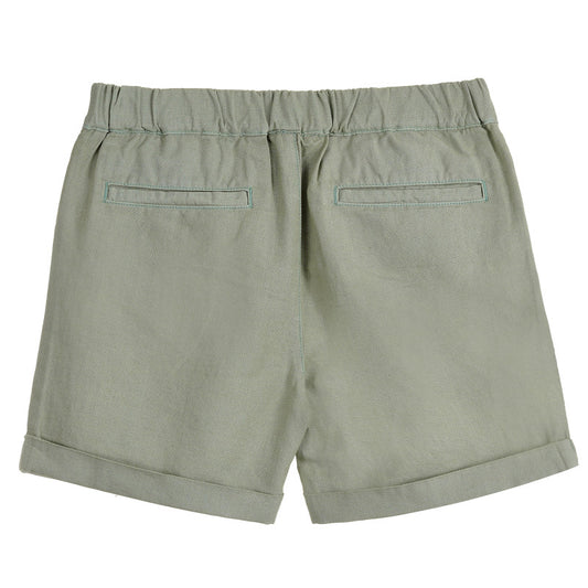 LINEN BLEND SHORTS 