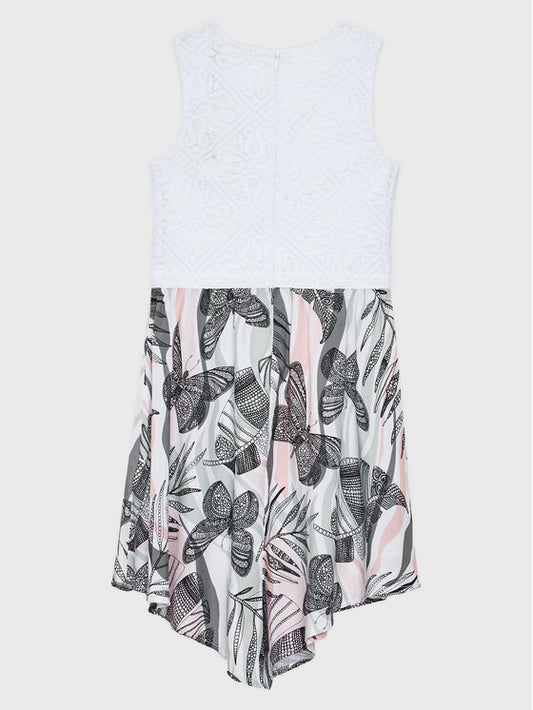MIXED FABRIC SL DRESS 