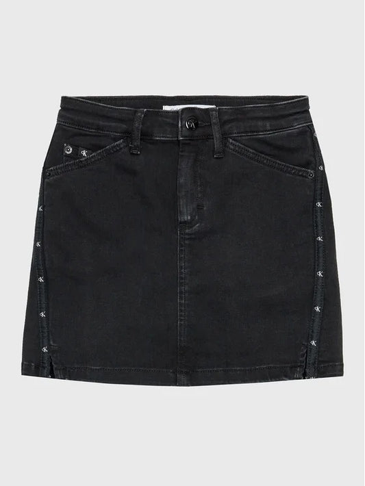 STRAIGHT SKIRT WASHED BLACK TA 
