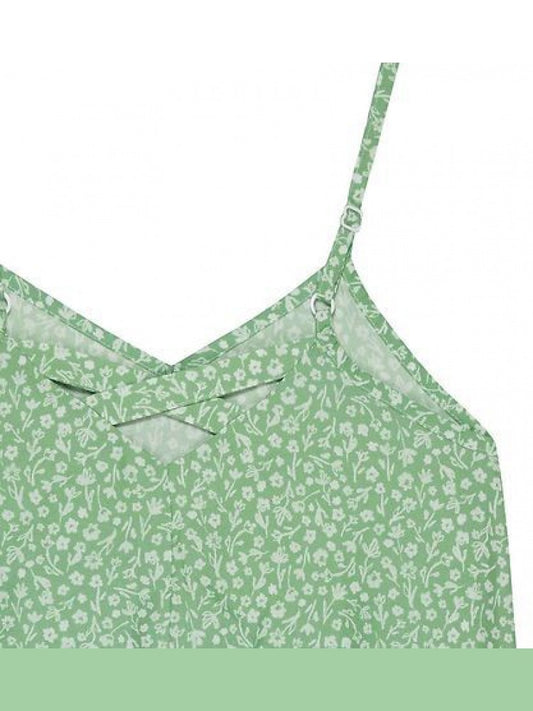 FLOWER AOP STRAP TOP 