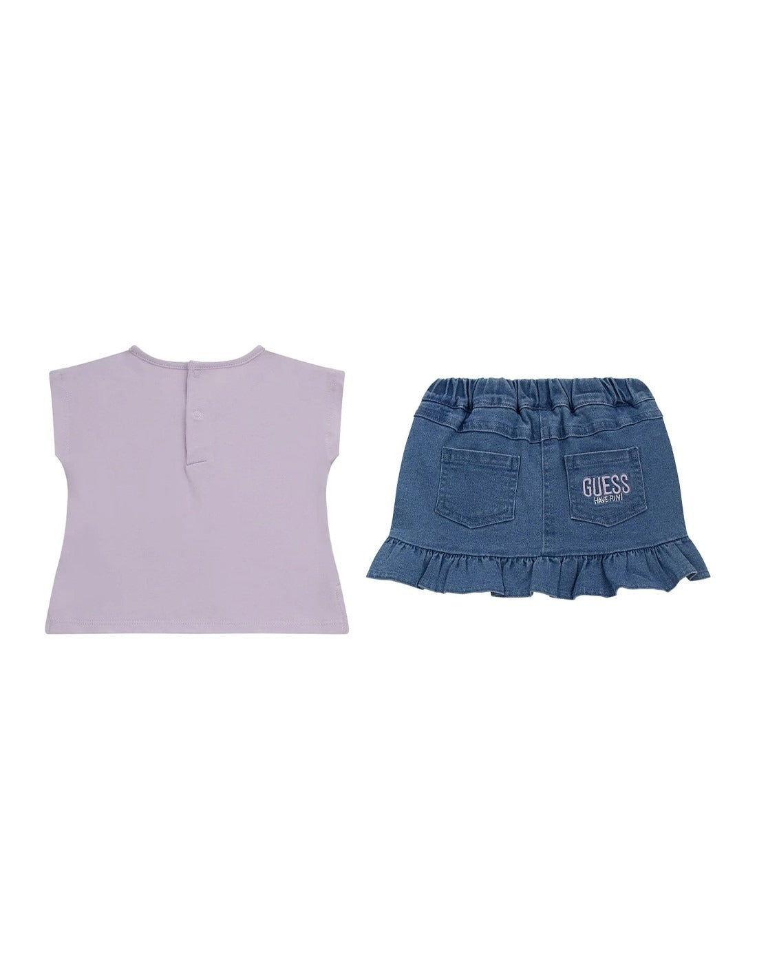 SET SS T-SHIRT+STR DENIM SKIRT 