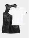 SET SS T-SHIRT + PU SKIRTALL 