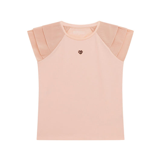 SS T-SHIRT W/CHIFFON 
