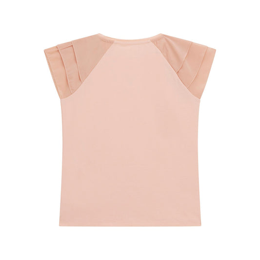 SS T-SHIRT W/CHIFFON 