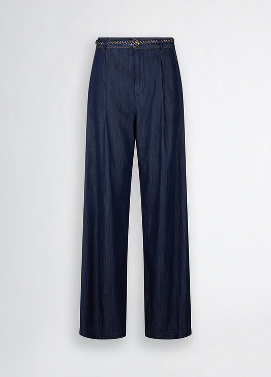 PANT.FLARE PIEGHE H.W. 