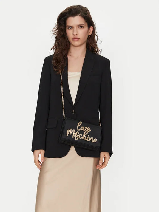 BORSA SATIN NERO+ PRINT 