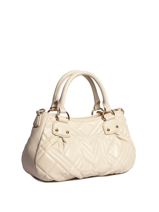 BORSA QUILTED PU AVORIO 