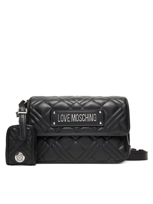 BORSA QUILTED PU NERO GALV.NIKEL 