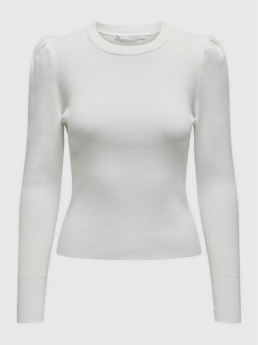 ONLSALLY L/S PUFF PULLOVER KNT NOOS 