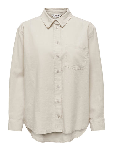 ONLTOKYO L/S LINEN BLEND SHIRT PNT NOOS 