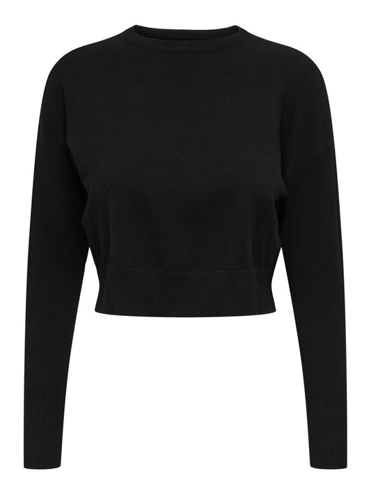 ONLIBI LS CROP O-NECK CC KNT 