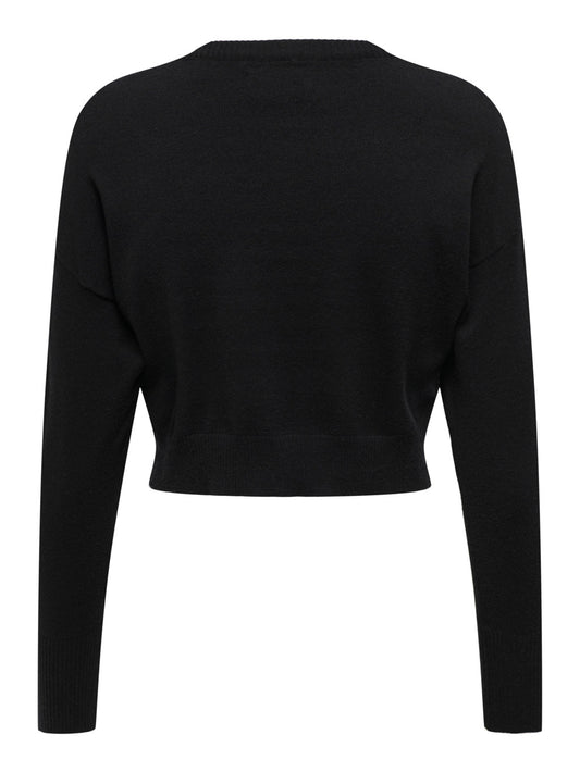 ONLIBI LS CROP O-NECK CC KNT 
