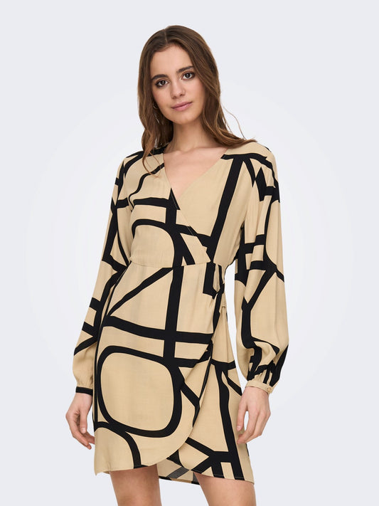 ONLAVA L/S WRAP DRESS PTM 
