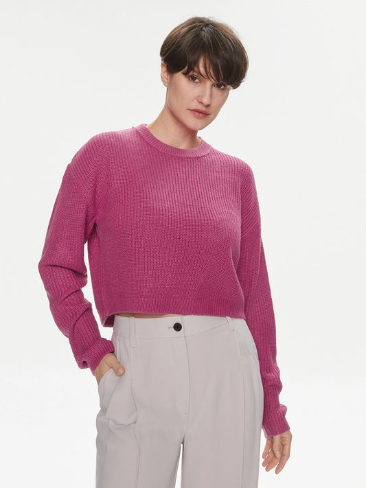 ONLMALAVI L/S CROPPED PULLOVER KNT NOOS 