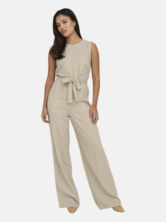 ONLCARO S/L BELT LINEN JUMPSUIT CC PNT 