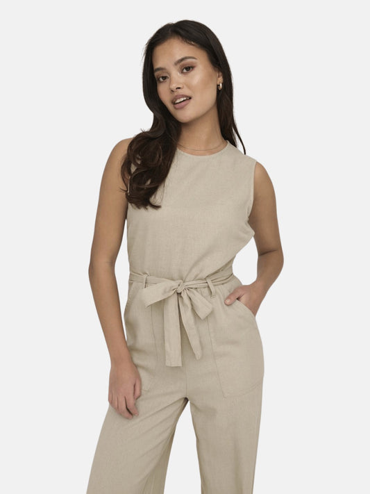 ONLCARO S/L BELT LINEN JUMPSUIT CC PNT 