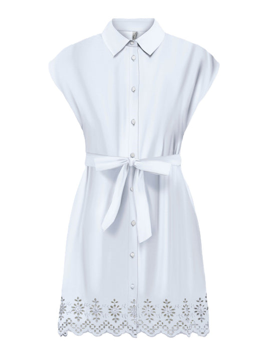 ONLLOU LIFE EMB S/S SHIRT DRESS PTM 