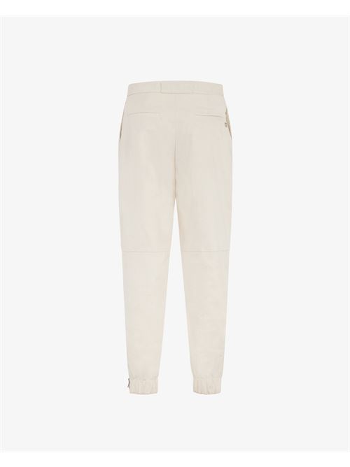 PANT.JOGGER VELLUTO RIGATO MARKUP | MW565134/LATTE