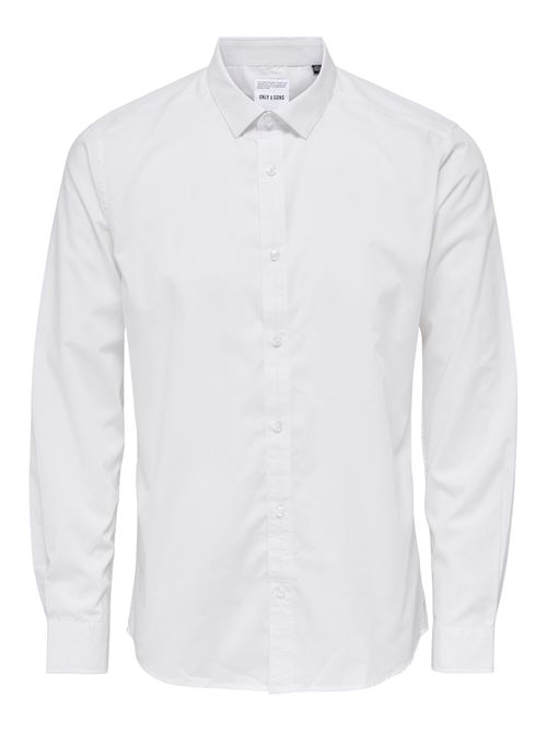 ONSSANE LIFE SLIM LS SOLID POPLIN SHIRT ONLY&SONS | 22015472/WHITE