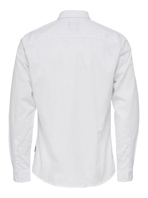 ONSSANE LIFE SLIM LS SOLID POPLIN SHIRT ONLY&SONS | 22015472/WHITE