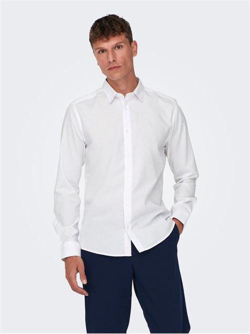 ONSSANE LIFE SLIM LS SOLID POPLIN SHIRT ONLY&SONS | 22015472/WHITE