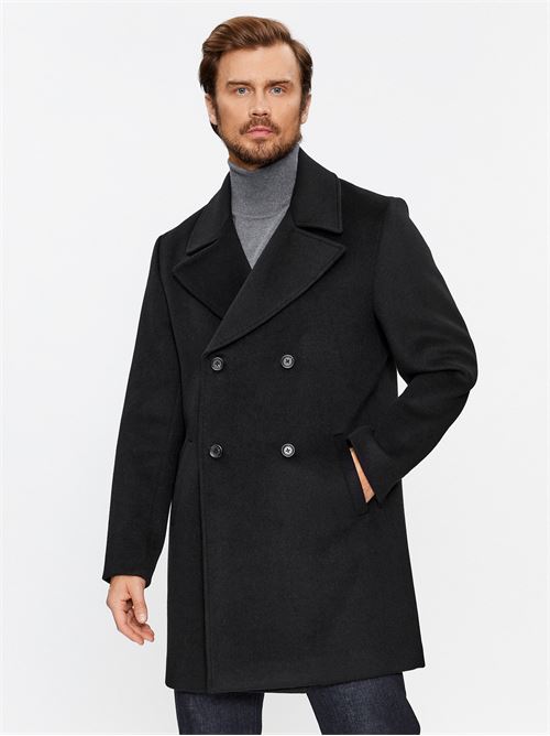 BEL AIR MELTON WOOL PEACOAT GUESS | M3BL40WFO00/JBLK