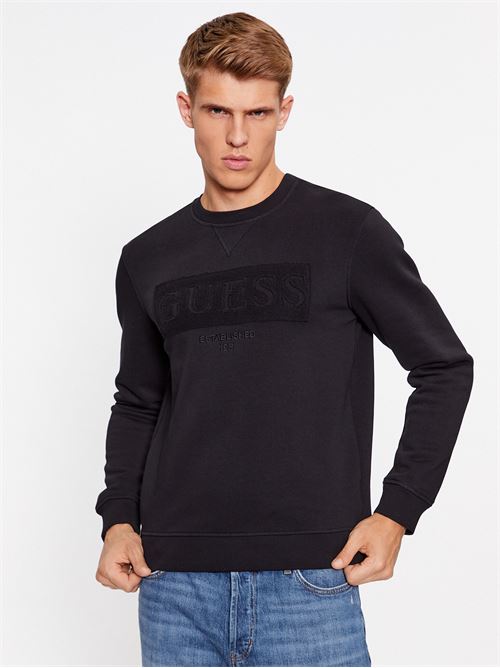 BEAU CN SWEATSHIRT GUESS | M3BQ08K9Z21/JBLK