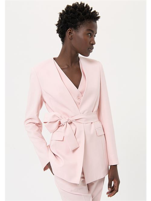 TAILOR JACKET WITH BELT ROSE FRACOMINA | FR24SJ2011W42901/238